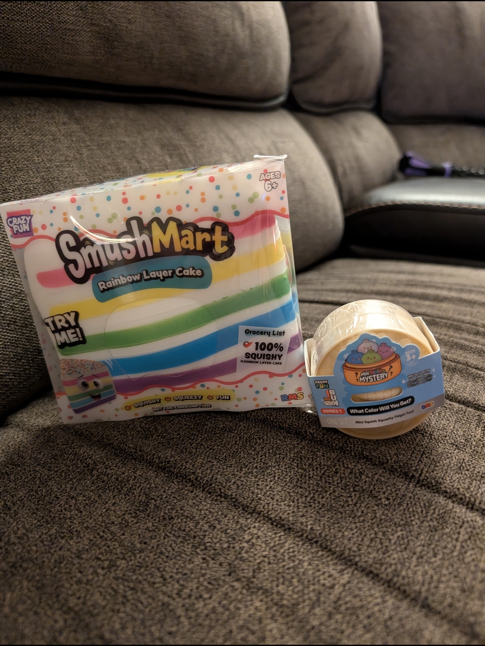 SmushMart Rainbow Layer Cake Squishy & Mini Mystery Dumpling